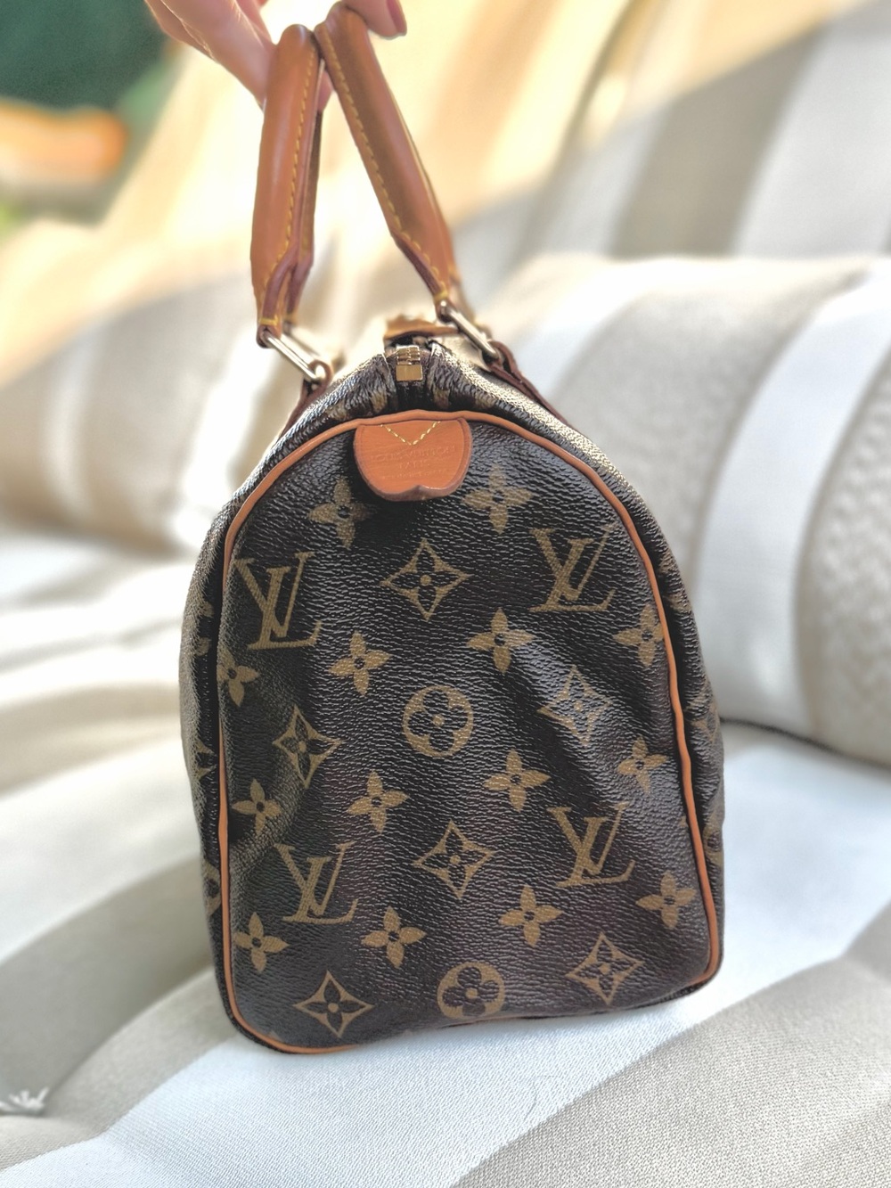 Louis Vuitton Speedy 25 Monogram Canvas Lock Key Dust Bag Insert Organizer AUTH! - Picture 8 of 16